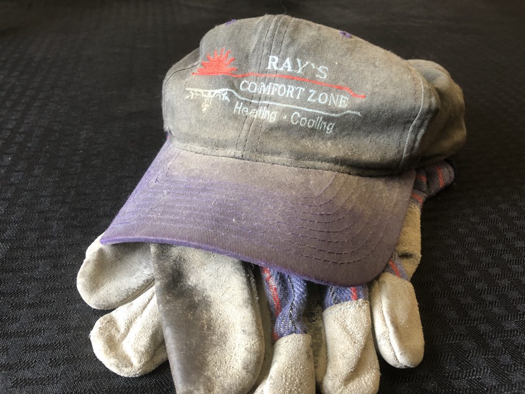 Grandpa's work hat and gloves. Rest in peace Willis Ray Chapman.